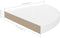 vidaXL - Hoekschap - zwevend - 35x35x3,8 - cm - MDF - hoogglans - wit