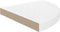 vidaXL - Hoekschap - zwevend - 35x35x3,8 - cm - MDF - hoogglans - wit