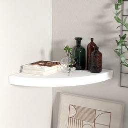 vidaXL - Hoekschap - zwevend - 35x35x3,8 - cm - MDF - wit