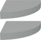 vidaXL - Hoekschappen - zwevend - 2 - st - 25x25x3,8 - cm - MDF - grijs