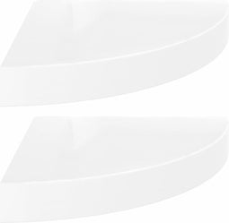 vidaXL - Hoekschappen - zwevend - 2 - st - 25x25x3,8 - cm - MDF - hoogglans - wit
