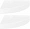 vidaXL - Hoekschappen - zwevend - 2 - st - 25x25x3,8 - cm - MDF - hoogglans - wit