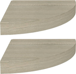 vidaXL - Hoekschappen - zwevend - 2 - st - 25x25x3,8 - cm - MDF - eikenkleurig