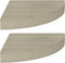 vidaXL - Hoekschappen - zwevend - 2 - st - 25x25x3,8 - cm - MDF - eikenkleurig