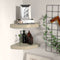 vidaXL - Hoekschappen - zwevend - 2 - st - 25x25x3,8 - cm - MDF - eikenkleurig