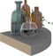 vidaXL - Hoekschappen - zwevend - 2 - st - 25x25x3,8 - cm - MDF - hoogglans - grijs