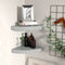 vidaXL - Hoekschappen - zwevend - 2 - st - 25x25x3,8 - cm - MDF - grijs