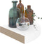 vidaXL - Hoekschappen - zwevend - 2 - st - 25x25x3,8 - cm - MDF - hoogglans - wit