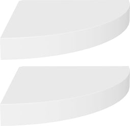 vidaXL - Hoekschappen - zwevend - 2 - st - 25x25x3,8 - cm - MDF - wit