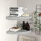 vidaXL - Hoekschappen - zwevend - 2 - st - 35x35x3,8 - cm - MDF - grijs