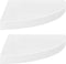vidaXL - Hoekschappen - zwevend - 2 - st - 35x35x3,8 - cm - MDF - hoogglans - wit