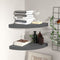 vidaXL - Hoekschappen - zwevend - 2 - st - 35x35x3,8 - cm - MDF - hoogglans - grijs