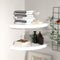 vidaXL - Hoekschappen - zwevend - 2 - st - 35x35x3,8 - cm - MDF - hoogglans - wit