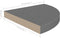 vidaXL - Hoekschappen - zwevend - 2 - st - 35x35x3,8 - cm - MDF - hoogglans - grijs
