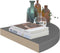 vidaXL - Hoekschappen - zwevend - 2 - st - 35x35x3,8 - cm - MDF - hoogglans - grijs