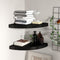 vidaXL - Hoekschappen - zwevend - 2 - st - 35x35x3,8 - cm - MDF - zwart