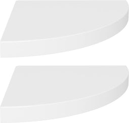 vidaXL - Hoekschappen - zwevend - 2 - st - 35x35x3,8 - cm - MDF - wit