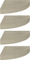 vidaXL - Hoekschappen - zwevend - 4 - st - 25x25x3,8 - cm - MDF - eikenkleurig