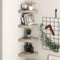 vidaXL - Hoekschappen - zwevend - 4 - st - 25x25x3,8 - cm - MDF - eikenkleurig