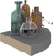 vidaXL - Hoekschappen - zwevend - 4 - st - 25x25x3,8 - cm - MDF - hoogglans - grijs