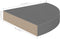 vidaXL - Hoekschappen - zwevend - 4 - st - 25x25x3,8 - cm - MDF - hoogglans - grijs
