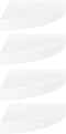 vidaXL - Hoekschappen - zwevend - 4 - st - 25x25x3,8 - cm - MDF - hoogglans - wit