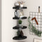 vidaXL - Hoekschappen - zwevend - 4 - st - 25x25x3,8 - cm - MDF - zwart