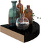 vidaXL - Hoekschappen - zwevend - 4 - st - 25x25x3,8 - cm - MDF - hoogglans - zwart