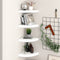 vidaXL - Hoekschappen - zwevend - 4 - st - 25x25x3,8 - cm - MDF - wit