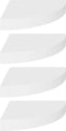 vidaXL - Hoekschappen - zwevend - 4 - st - 25x25x3,8 - cm - MDF - wit