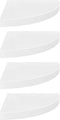 vidaXL - Hoekschappen - zwevend - 4 - st - 35x35x3,8 - cm - MDF - hoogglans - wit