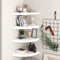 vidaXL - Hoekschappen - zwevend - 4 - st - 35x35x3,8 - cm - MDF - hoogglans - wit