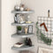 vidaXL - Hoekschappen - zwevend - 4 - st - 35x35x3,8 - cm - MDF - grijs