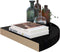 vidaXL - Hoekschappen - zwevend - 4 - st - 35x35x3,8 - cm - MDF - hoogglans - zwart