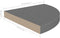 vidaXL - Hoekschappen - zwevend - 4 - st - 35x35x3,8 - cm - MDF - hoogglans - grijs