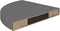 vidaXL - Hoekschappen - zwevend - 4 - st - 35x35x3,8 - cm - MDF - hoogglans - grijs