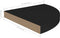 vidaXL - Hoekschappen - zwevend - 4 - st - 35x35x3,8 - cm - MDF - zwart