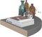 vidaXL - Hoekschappen - zwevend - 4 - st - 35x35x3,8 - cm - MDF - hoogglans - grijs