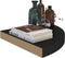 vidaXL - Hoekschappen - zwevend - 4 - st - 35x35x3,8 - cm - MDF - zwart
