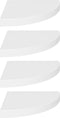 vidaXL - Hoekschappen - zwevend - 4 - st - 35x35x3,8 - cm - MDF - wit