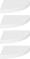 vidaXL - Hoekschappen - zwevend - 4 - st - 35x35x3,8 - cm - MDF - wit