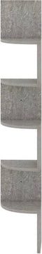 vidaXL - Hoekwandschap - 19x19x123 - cm - bewerkt - hout - betongrijs