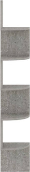 vidaXL - Hoekwandschap - 19x19x123 - cm - bewerkt - hout - betongrijs