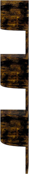 vidaXL - Hoekwandschap - 19x19x123 - cm - bewerkt - hout - gerookt - eikenkleurig