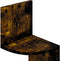 vidaXL - Hoekwandschap - 19x19x123 - cm - bewerkt - hout - gerookt - eikenkleurig
