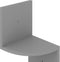 vidaXL - Hoekwandschap - 19x19x123 - cm - bewerkt - hout - grijs