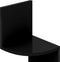 vidaXL - Hoekwandschap - 19x19x123 - cm - bewerkt - hout - hoogglans - zwart