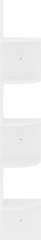 vidaXL - Hoekwandschap - 19x19x123 - cm - bewerkt - hout - hoogglans - wit