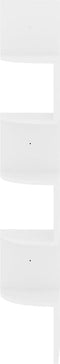 vidaXL - Hoekwandschap - 19x19x123 - cm - bewerkt - hout - hoogglans - wit