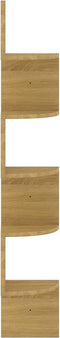 vidaXL - Hoekwandschap - 19x19x123 - cm - bewerkt - hout - sonoma - eikenkleurig